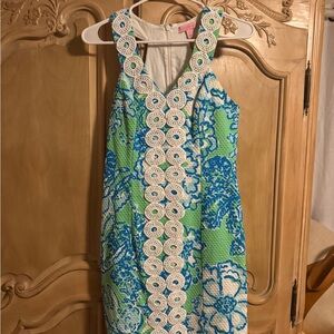 Lilly Pulitzer Green and Blue Floral Kids Dress
